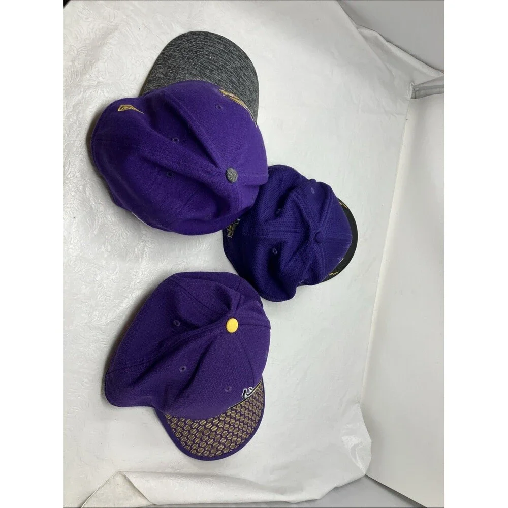 NFL Minnesota Vikings Hat LOT OF 3 Fitted Football Cap New Era M/L & L/XL